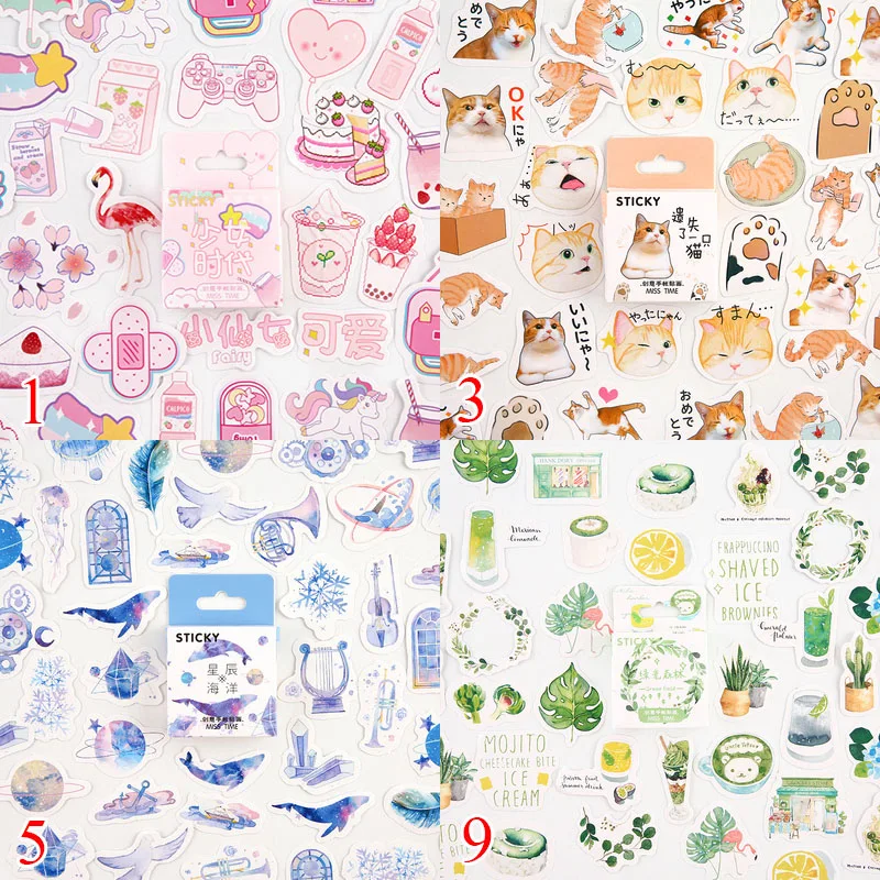 46 шт./кор. Kawaii Cat бумаги для заметок на клейкой основе милые канцелярские Стикеры в