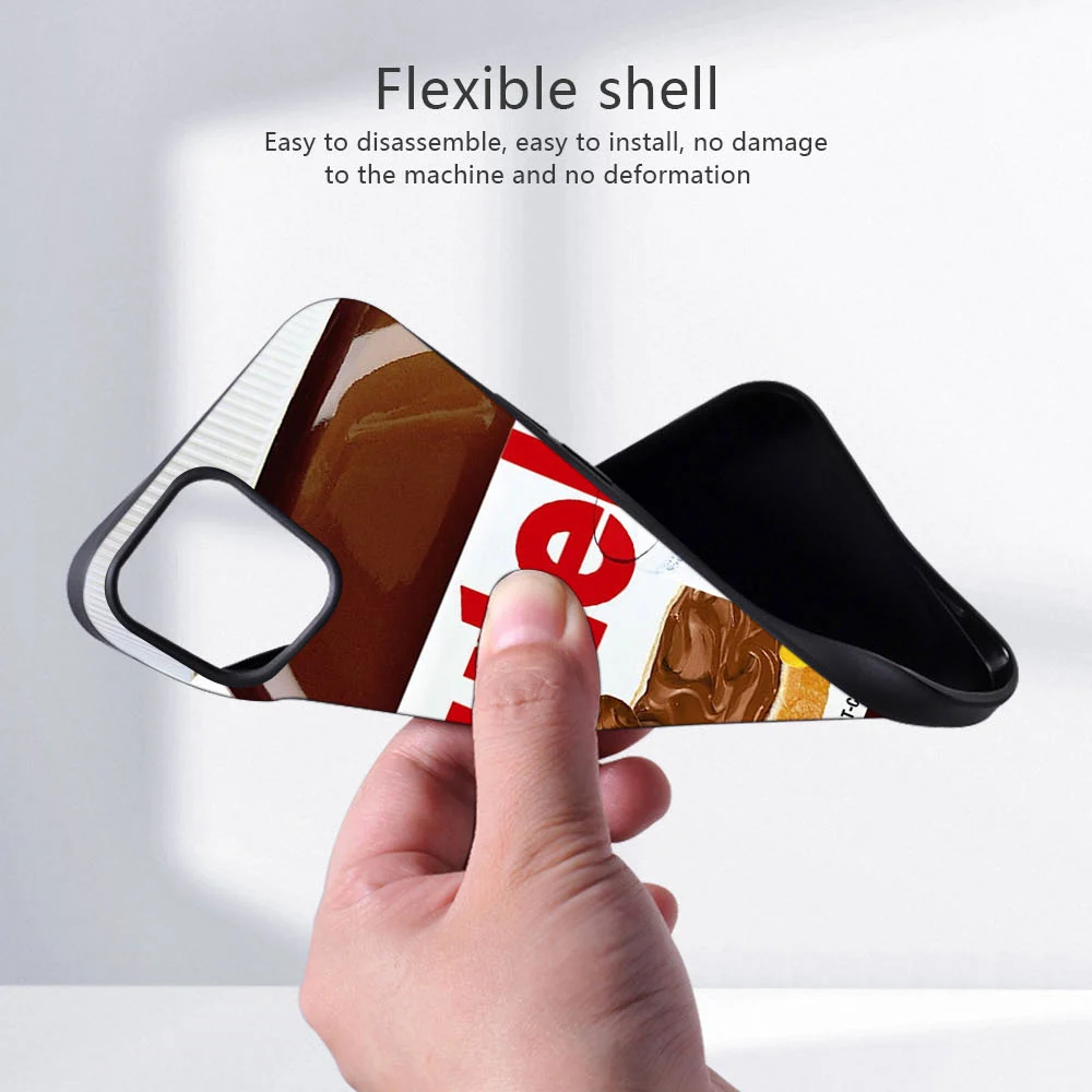 Chocolate Nutella Phone Case For iPhone 11 12 Pro Max Mini Cover for X XR XS MAX 7 8 6 S Plus 5S SE 2020 Soft TPU Fundas | Мобильные