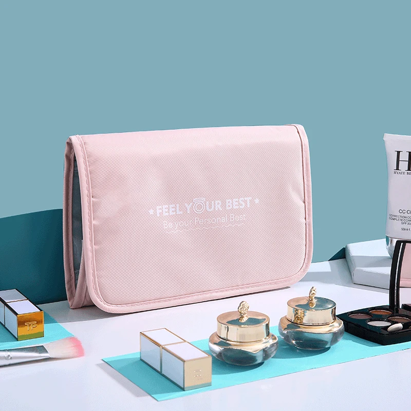 

1 PC Women's Folding Hanging Cosmetic Bag Large Capacity Cosmetic Brush Storage Bag Travel Beauty Cosmetic Bag Personal Hygiene