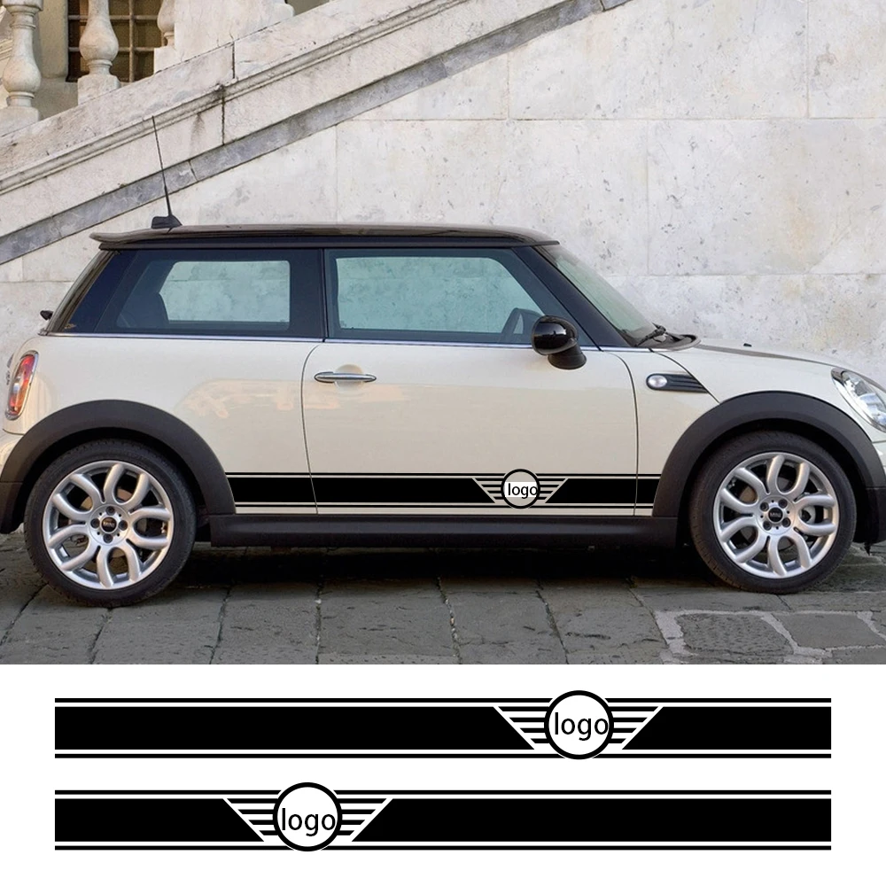 

2 шт. автомобильные длинные боковые наклейки крылья для Cooper R56 R57 R58 R50 R52 R53 R59 R61 Countryman R60 F60 F55 F56