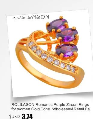 ROLILASON, Королевский гранат, кольца для женщин, золотой тон, никель, свинец, модные ювелирные изделия, огромный красный циркон, Кристальные кольца, США, Sz JR2026