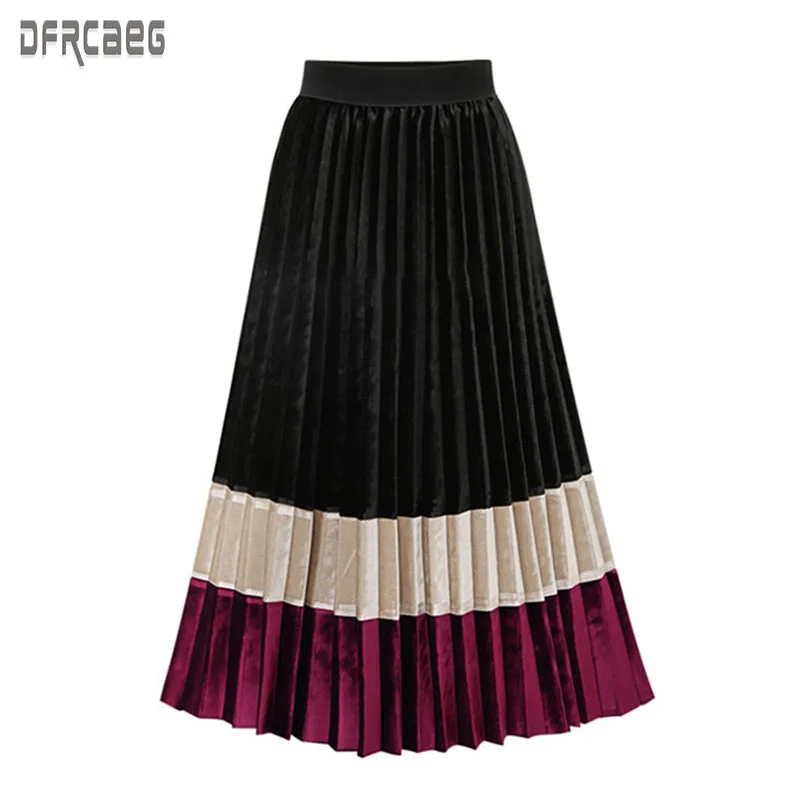 Женская плиссированная юбка средней длины в Европейском стиле Повседневная