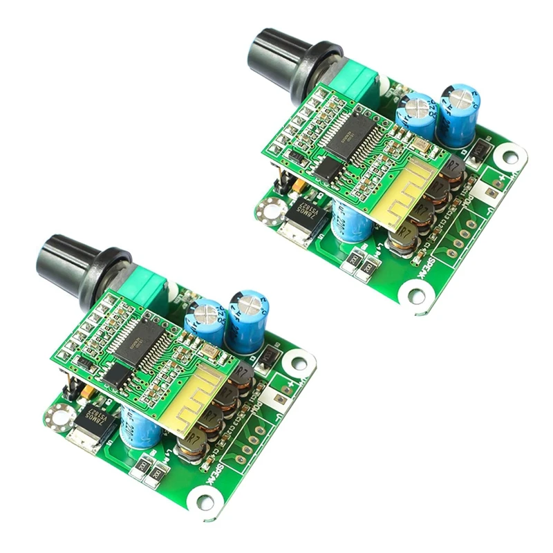 

2PACK Audio Power Amplifier Board 15W+15W Bluetooth 4.2 TPA3110 Digital Stereo Audio Power Amplifier Board Module