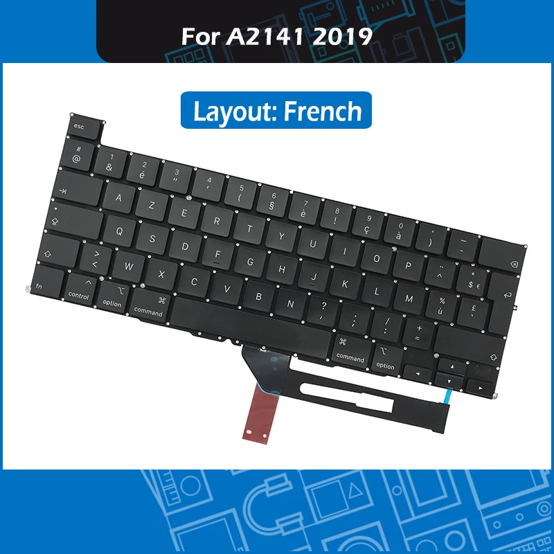 

New Laptop A2141 French Standard clavier Keyboard For Macbook Pro Retina 16" Late 2019 Keyboards Replacement