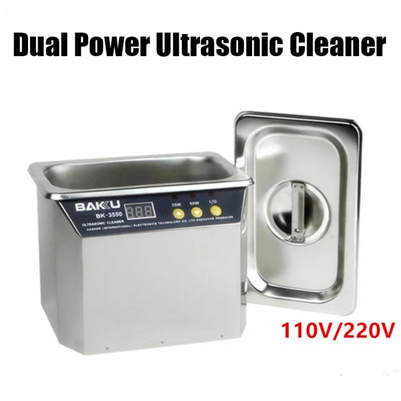 30W 50W Digital Ultrasonic Cleaner 304 Stainless Steel for Jewelry Glass Watch Circuit Board BK-3550