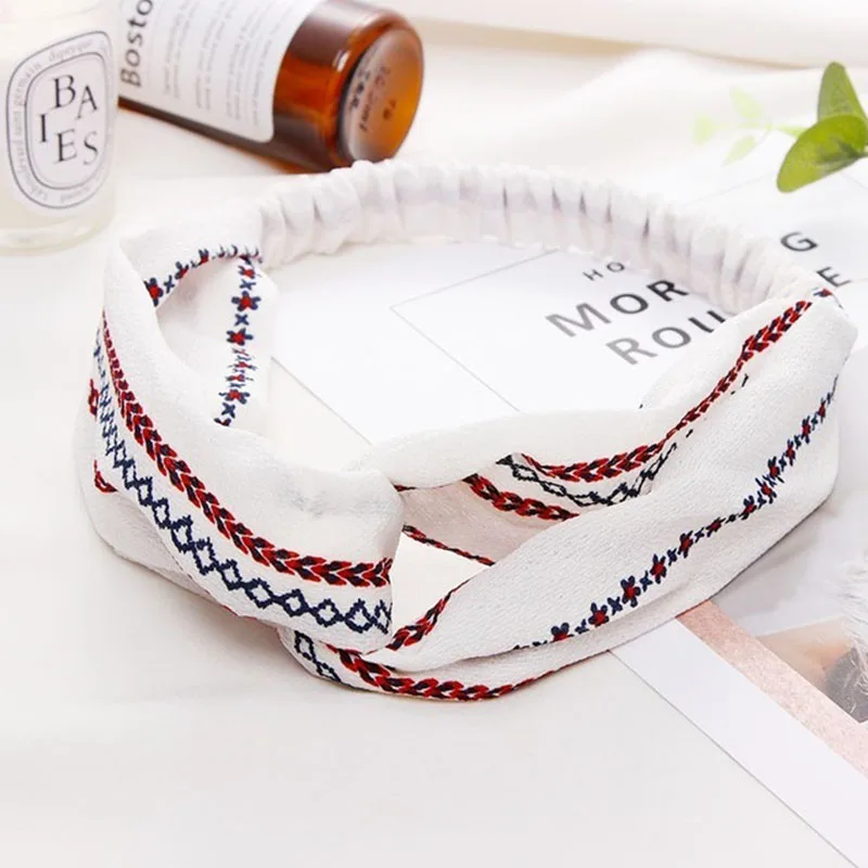 Женская элегантная повязка на голову в полоску с узлом милая эластичная мягкая