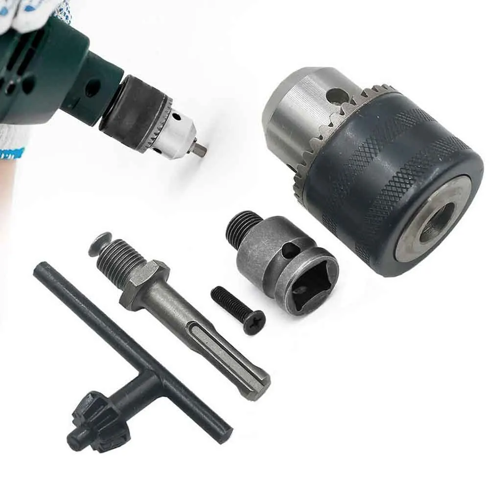 

1.5-13mm Adaptor Durable Electric Drill Chuck Set Steel Replacement Socket Square Converter Accessories Tool Impact Wrench