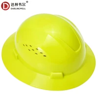 full brim hard hat breathable safety helmet lightweight high strength work cap construction railway metallurgy mine