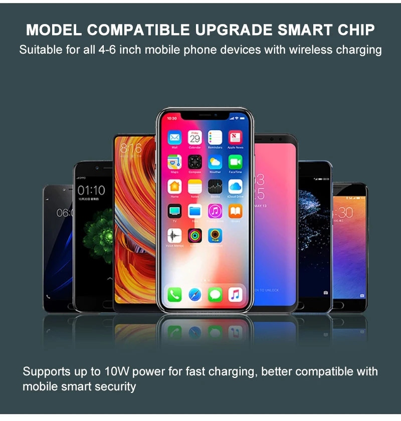 Ци беспроводное автомобильное зарядное устройство для iPhone XS Max Samsung S9 просо MIX 2S Huawei Mate 20 Pro RS