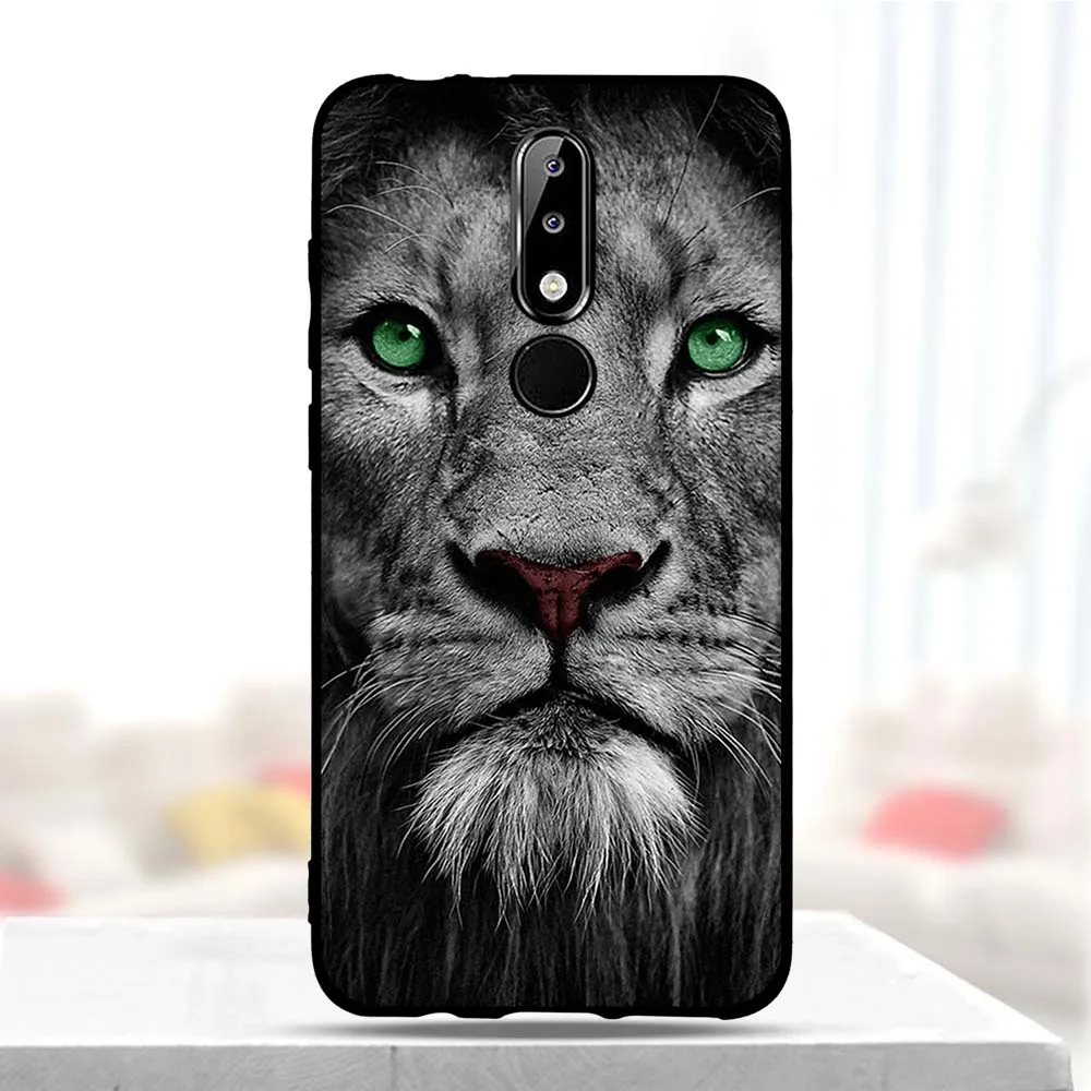 

Phone Case for Nokia 5.1 Plus Soft Silicone TPU Ultra Thin Cute Cat Painted Back Cover for Nokia 5.1 Plus Case Cover Coque Etui