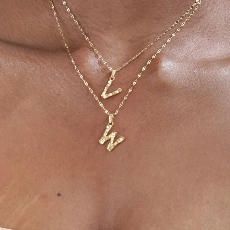 A-Z колье с подвеской в виде буквы для женщин Jewlry Рождественский подарок губ форме