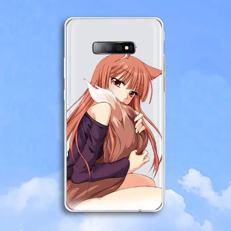 

Spice and Wolf animation Phone Case Transparent For Samsung Galaxy A 71 21s S note 8 9 10 plus 20 ultra