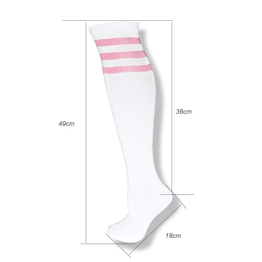 

Striped Fashion Socks Autumn Winter for Women Girls Knee-high Sports Stocking Reasonable Thickness Comfortable Touch