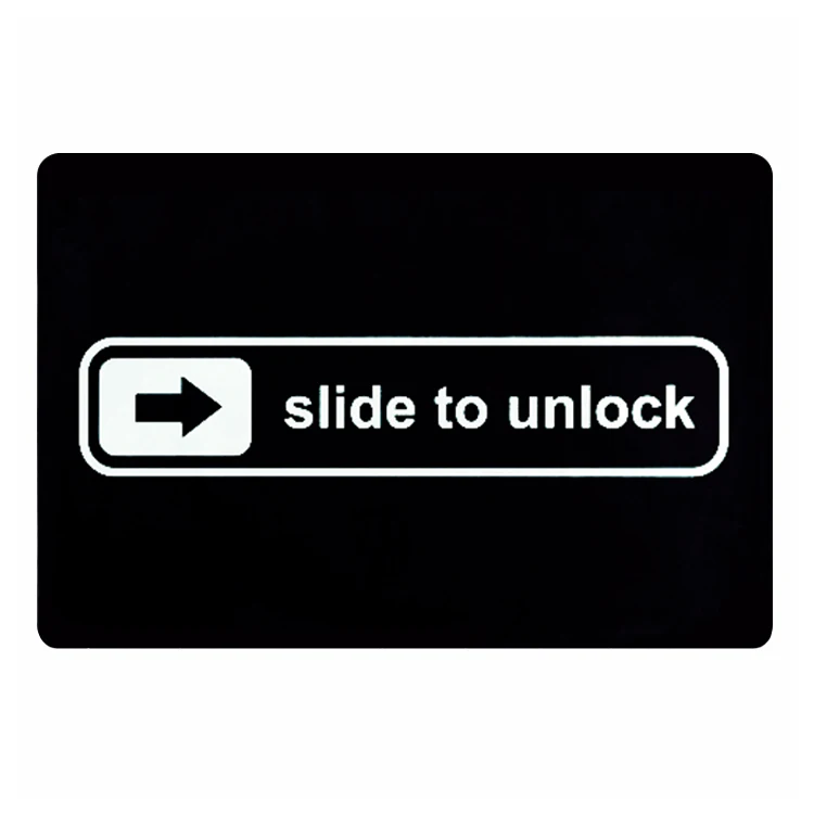 Крутой коврик с надписью слайд для разблокировки Придверный забавный резиновый