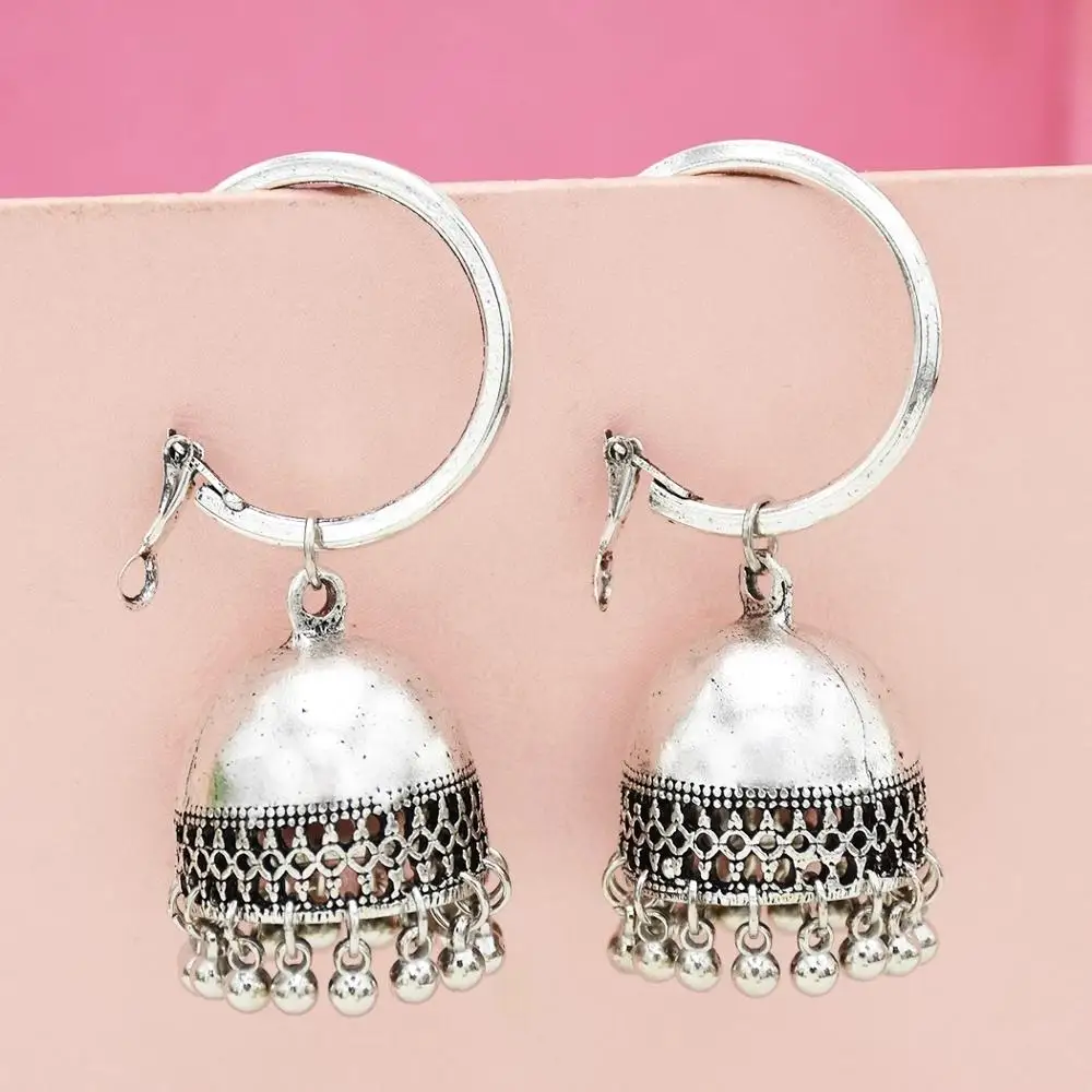 Цыганский родовой металл большой круг обруч серьги для женщин Boho колокольчики