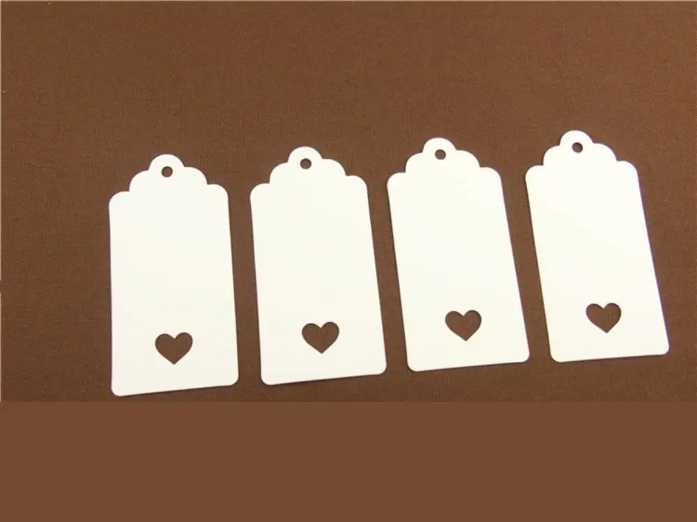 Белые, коричневые и черные полые бирки в форме сердца из крафт-бумаги, фотоэтикетка для багажа, свадебного заказа, бирка 9*4 см, 1000 шт. от AliExpress RU&CIS NEW