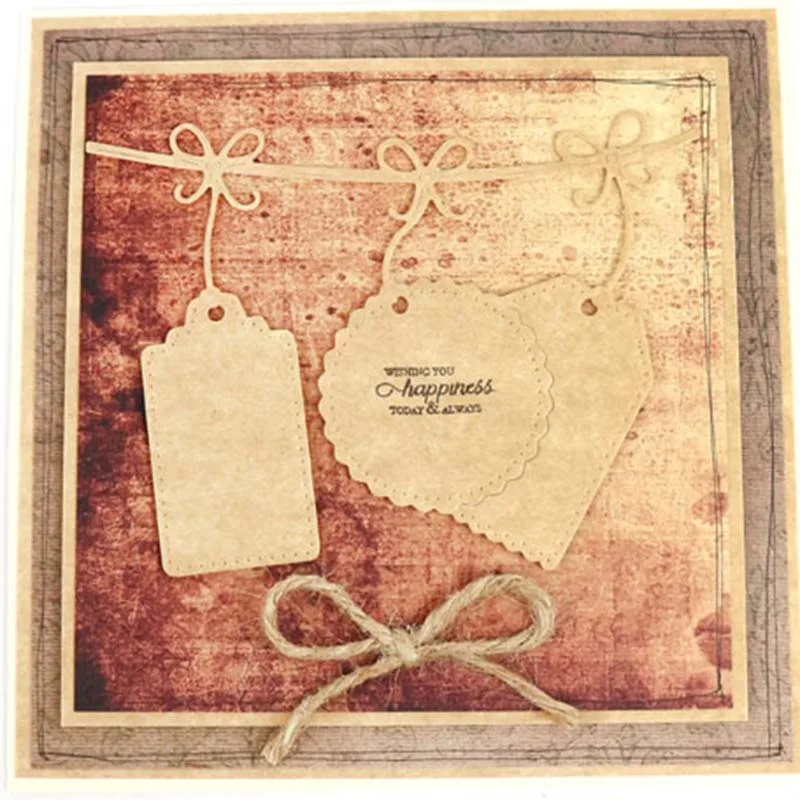 YJ Закладка сообщения открытка поздравительная английская металлическая режущая