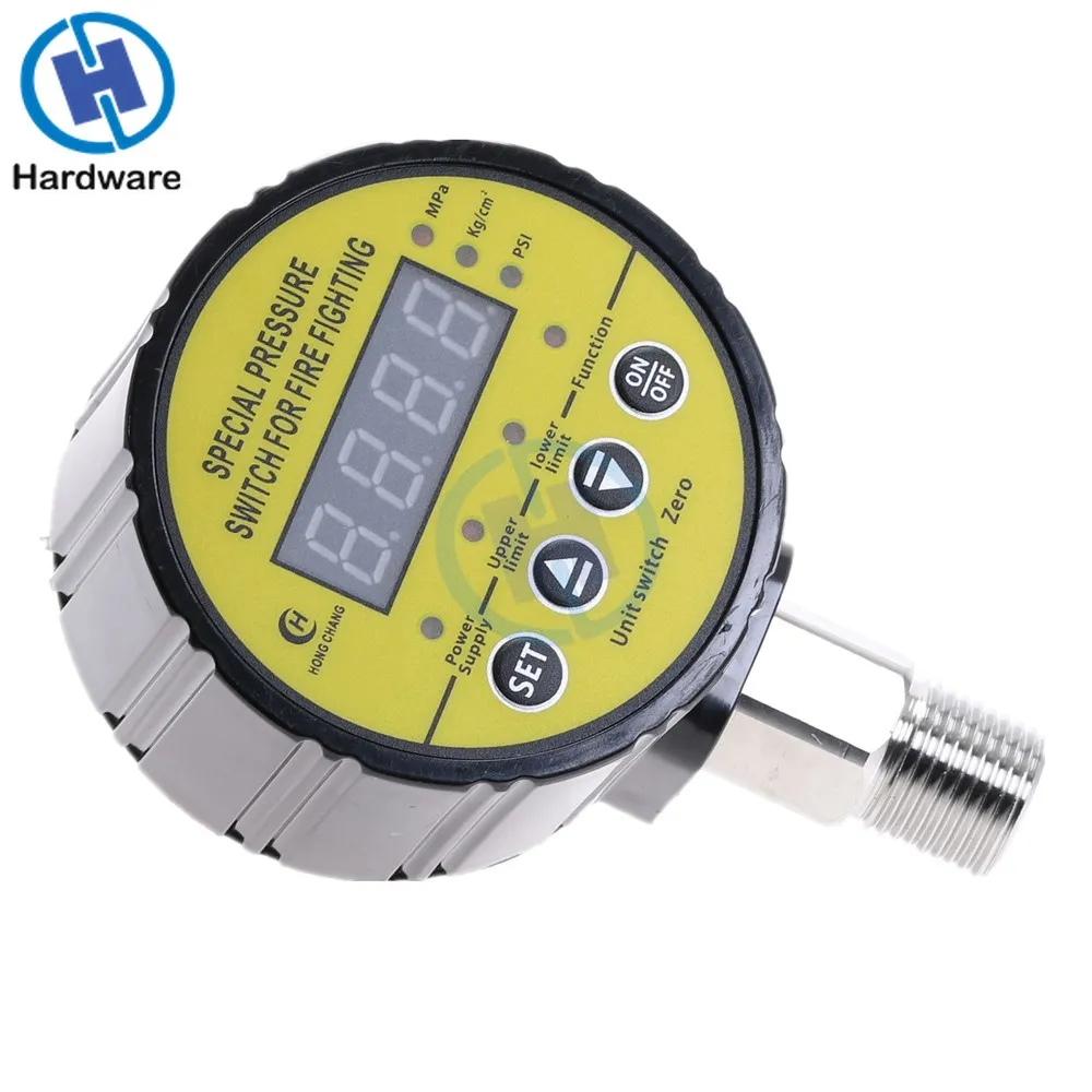 Цифровой манометр резьба 1/4 дюйма Mpa PSI DC24V AC220V|Манометры| |