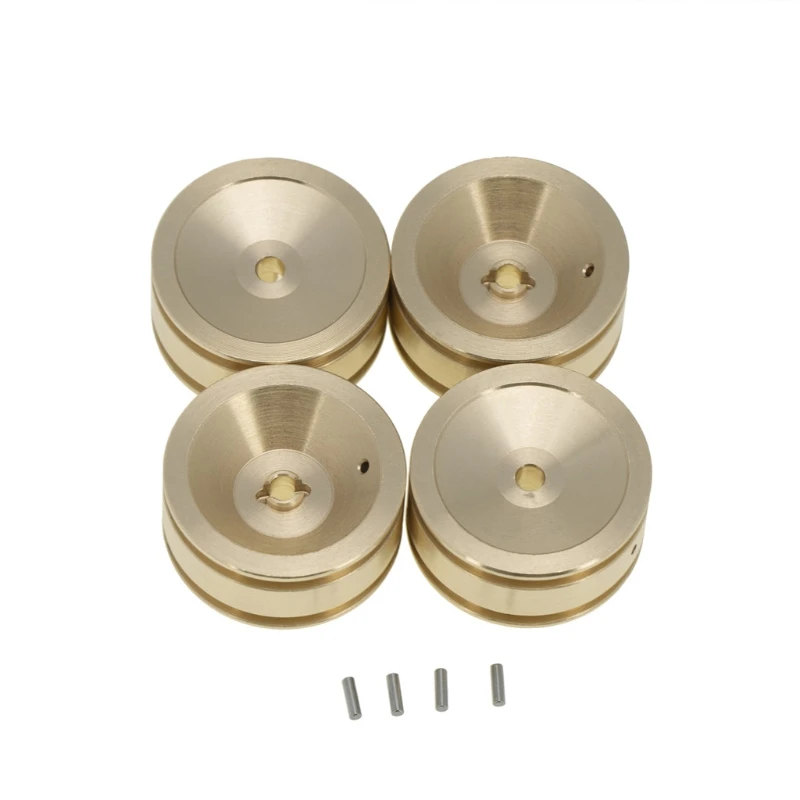 

2021 New 4pcs Brass Hub Counterweight Wheel for 1/24 Axial SCX24 90081 RC Car Accessories
