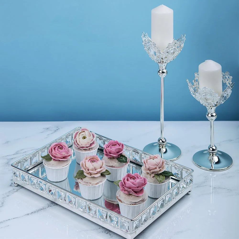 Металлический серебряный подсвечник для хранения полки Скандинавии роскошная