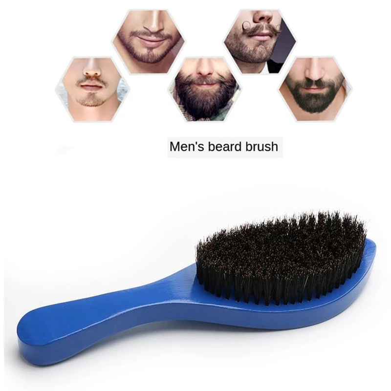 Большая длинная щетка для сгибания бороды моделирующая бритья деревянная