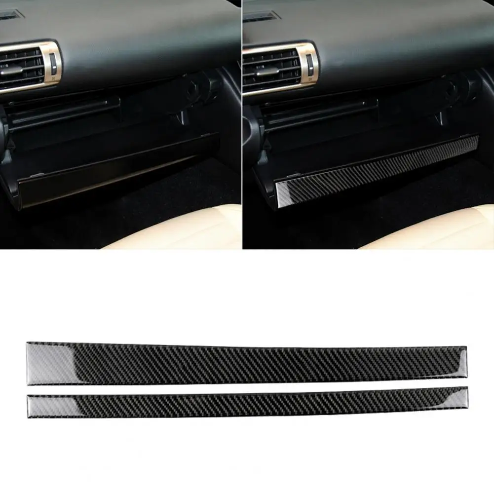 

80% HOT SALES！！！2Pcs/Set Carbon Fiber Co-pilot Storage Box Stickers for Lexus IS250 Right Drive