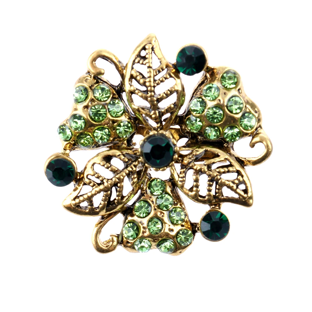 Лидер продаж 2021 роскошная брошь со стразами в виде цветка винтажные булавки с