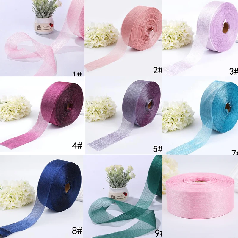 Лента из органзы с жемчугом 6 см/5 м|Ленты для шитья| |