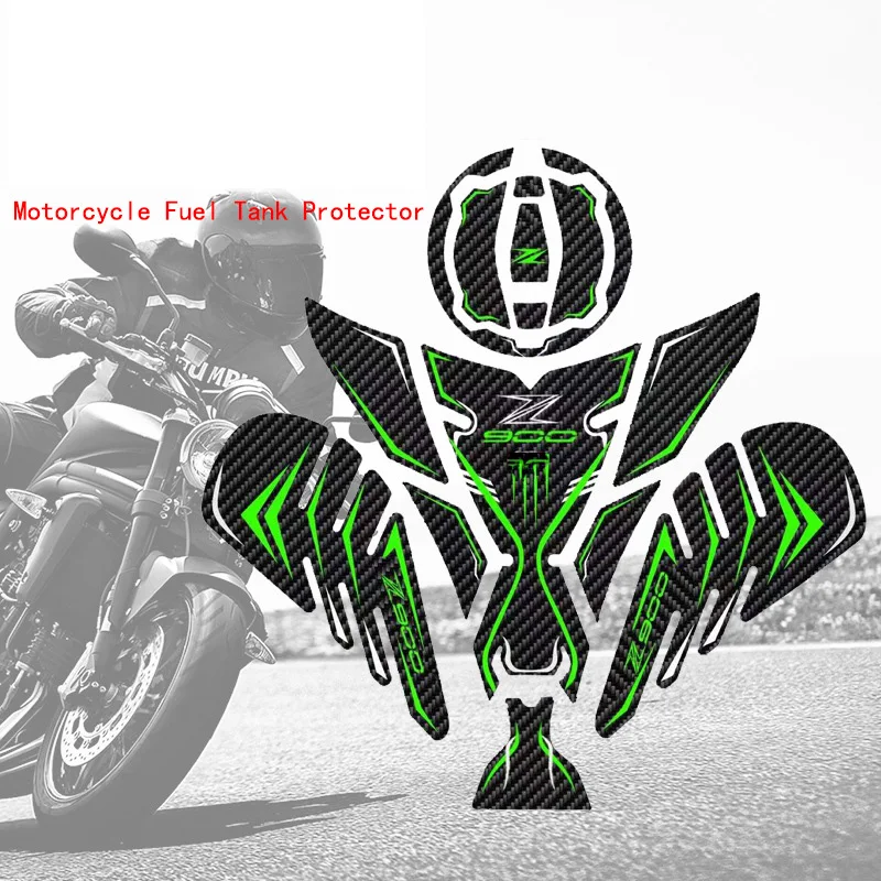 

5D Gel Motorcycle tank pad gas tank cap Decal Fuel Tank Decorative stickers kit For Kawasaki Z900 z 900