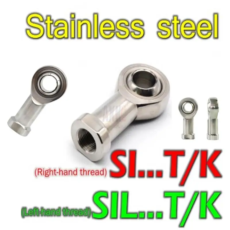Stainless steel SI5T/K SI6T/K SI8T/K SI10T/K SI12T/K SI14T/K SI16T/K SI18T/K Rod Ends Joint Bearings Female Thread Spherical mm