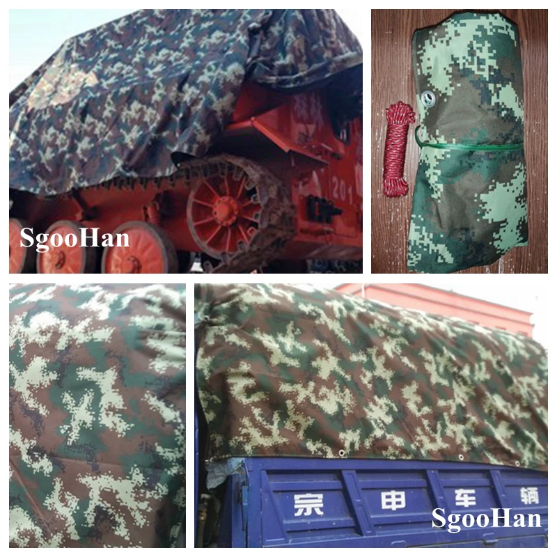 

Camo Canvas PVC Coated Banner Tarpaulin Rainproof Cloth Shade Sail Dog House Shed Truck Canopys Waterproof Cloth Outdoor Awning