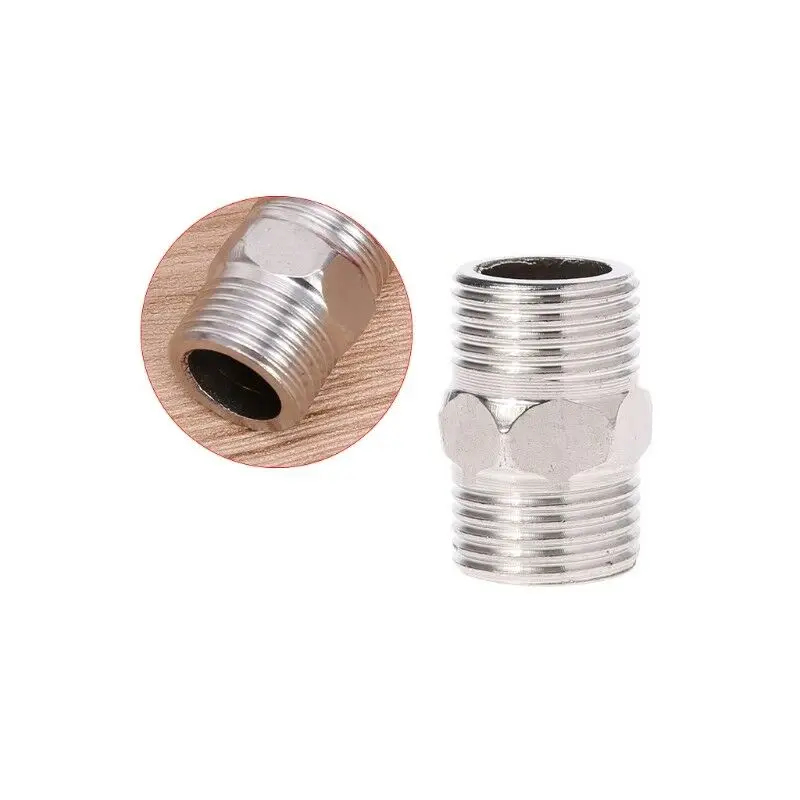 

1/2" Male X 1/2" Male Hex Nipple Stainless Steel SS304 Threaded Pipe Fitting NPT Connectors Threaded T Connector Hose 20mm