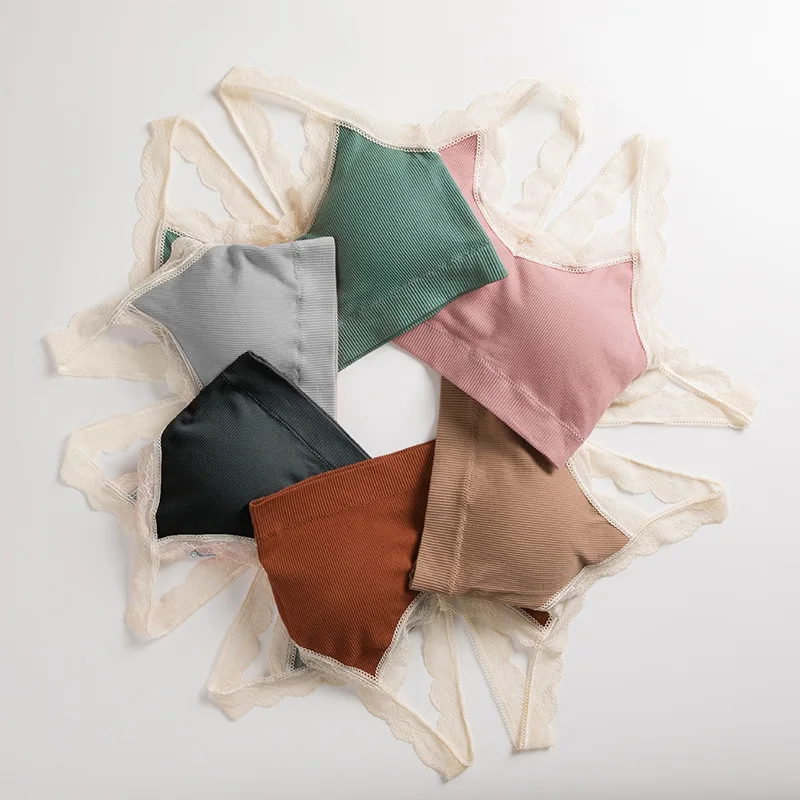 Мягкий удобный бюстгальтер женский кружевной сексуальный без косточек женское