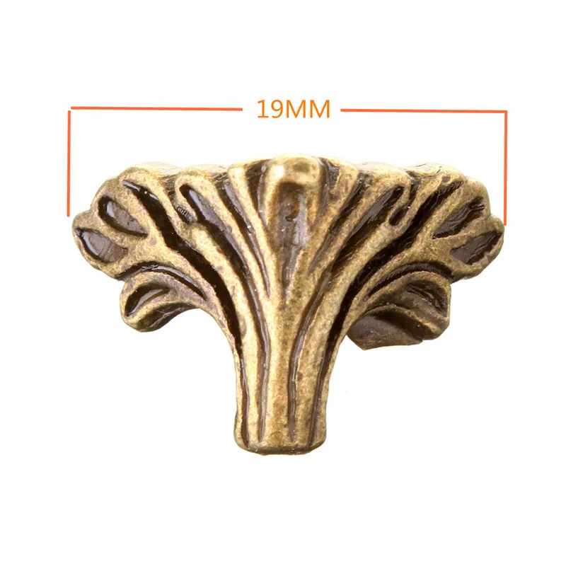 

8Pcs/Lot Antique Jewelry Box Corner Foot Protector Desk Box Edge Antique Bronze Pattern Carved 19mm x 11mm