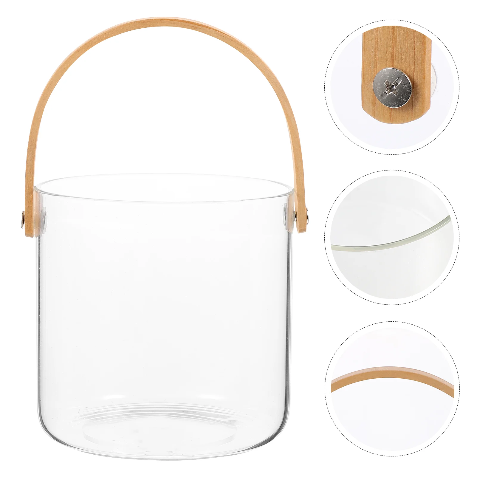 

1pc Delicate Glass Basket Pretty Basket Portable Storage Basket