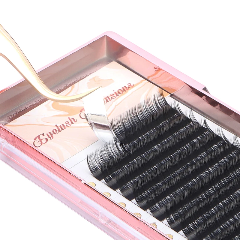 

es Individual Lash 100% Handmade 3d Volume Eyelash Extension Natural Long Korea Silk Mink Individual
