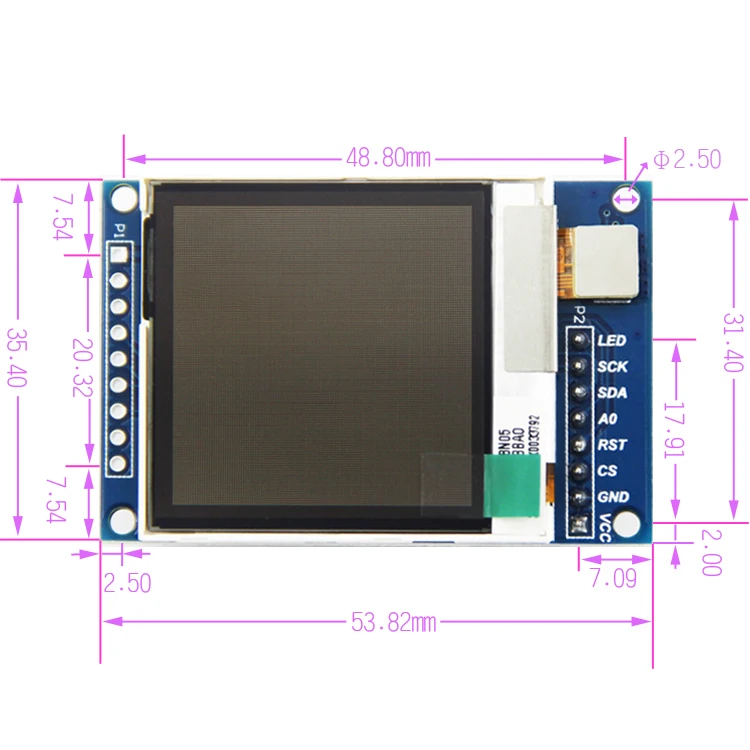 Модуль ЖК-дисплея 1 6 дюйма OLED SPI с последовательным интерфейсом TFT 130*130 для модуля