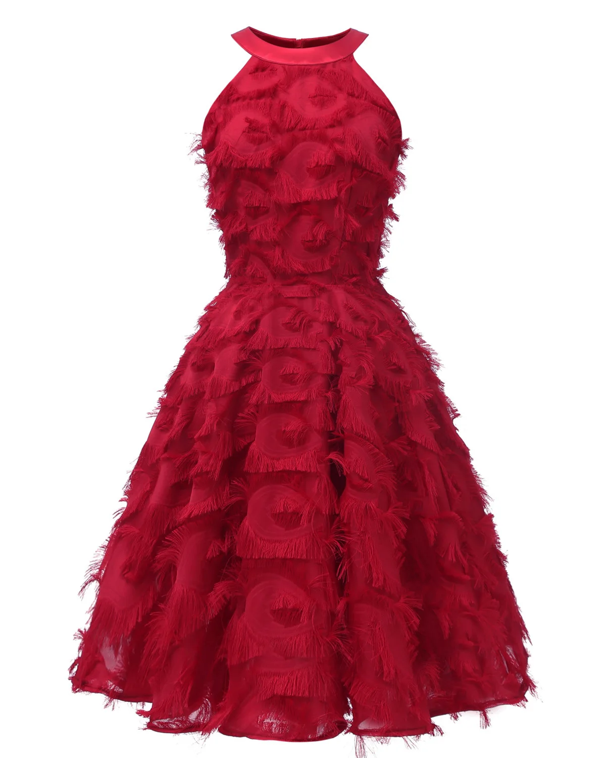 KAUNISSINA robe de изящные вечерние платья с бретелькой на шее без рукавов розовые красные трапециевидные короткие платья