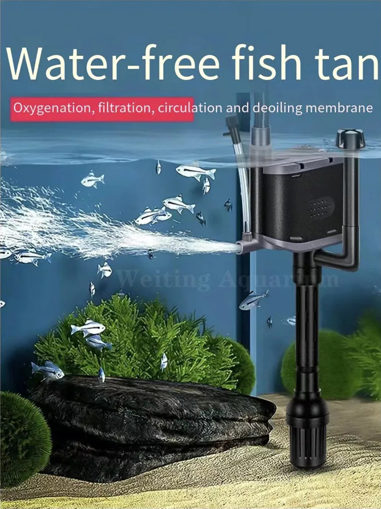 Резервуар для рыбы бытовой встроенный трехвный водяной насос усилитель