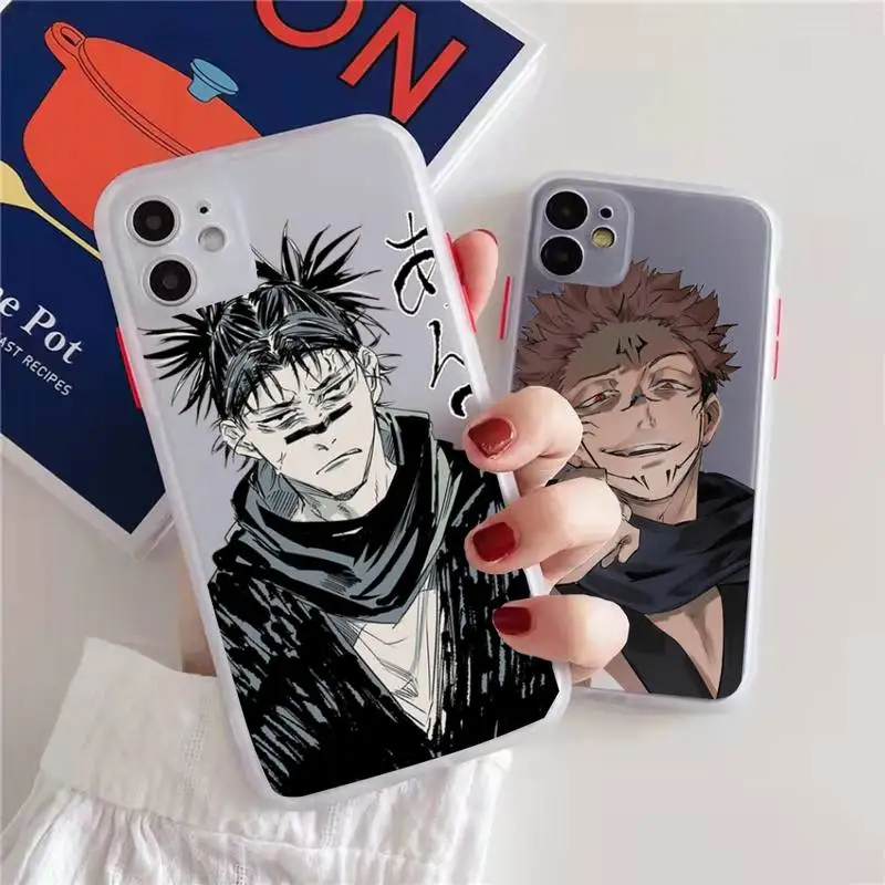

Jujutsu Kaisen japan Anime Phone Case matte transparent For iphone 7 8 11 12 13 plus mini x xs xr pro max cover