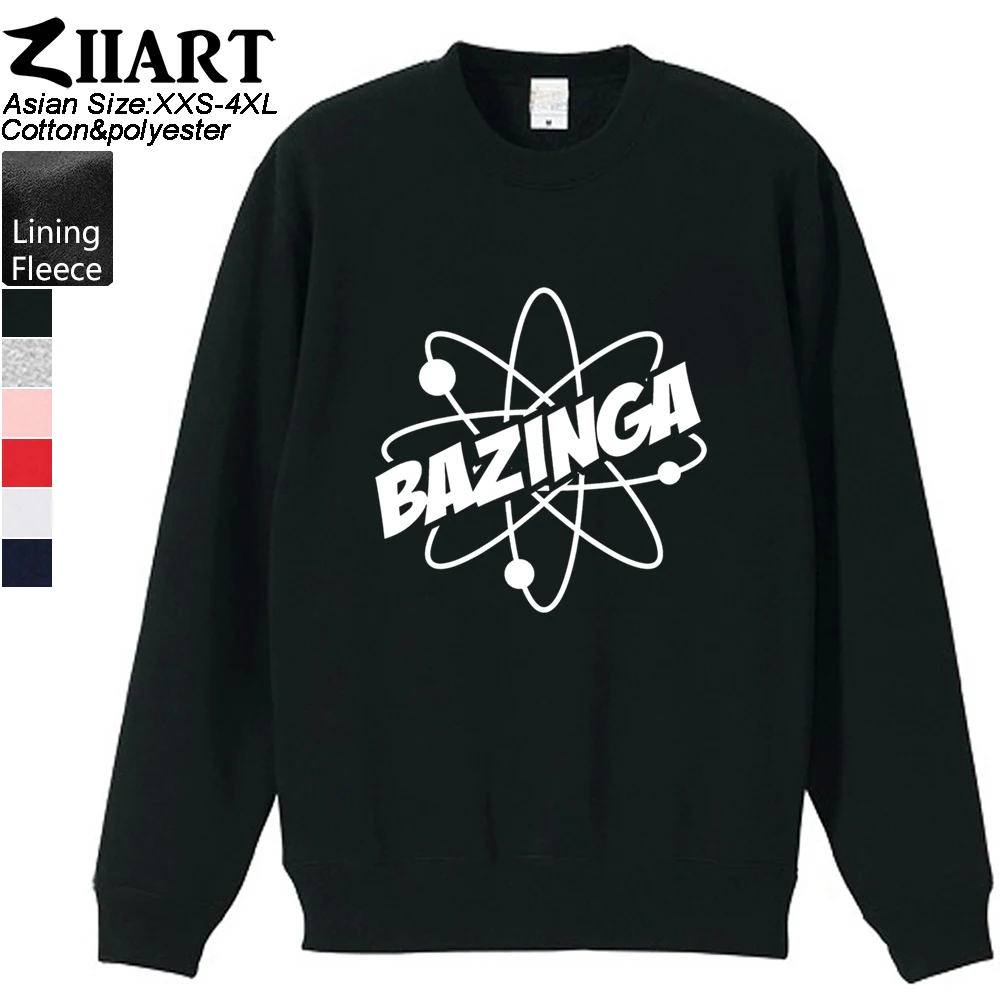 TBBT Flash Bazinga Мужской свитшот с круглым вырезом периодические элементы стола наука