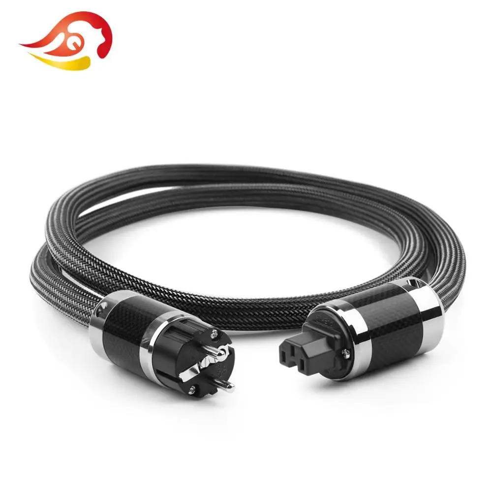 Штепсельная Вилка QYFANG из углеродного волокна с родиевым покрытием штепсельная