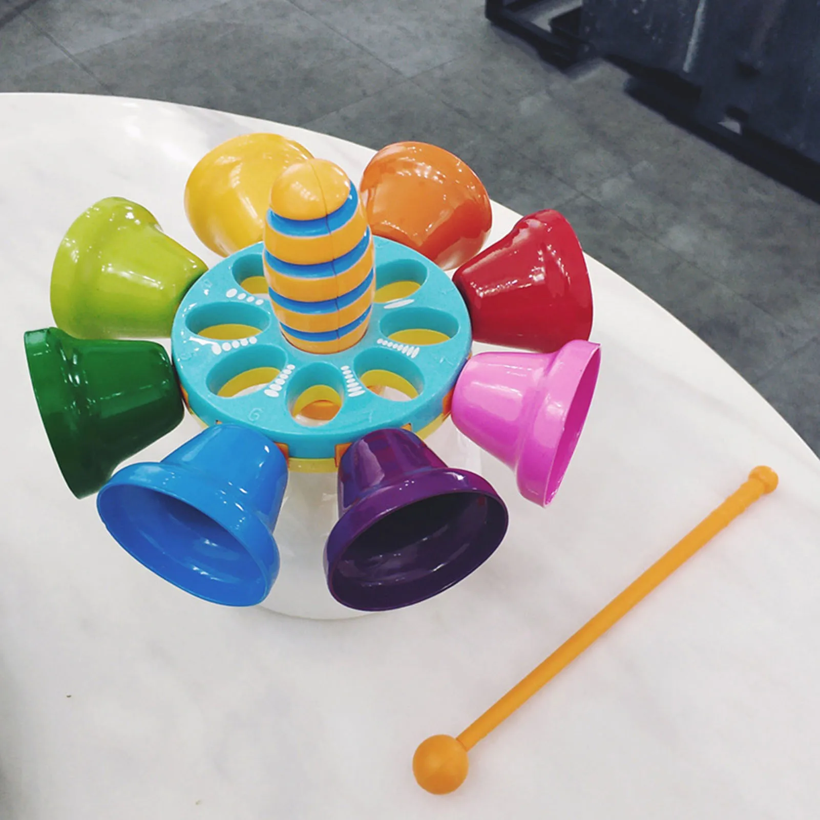 

Rotatable Spinning Metal Hand Musical Bells 8 Note Diatonic Toddler Instruments Early Age Music Learning Toy For Kids