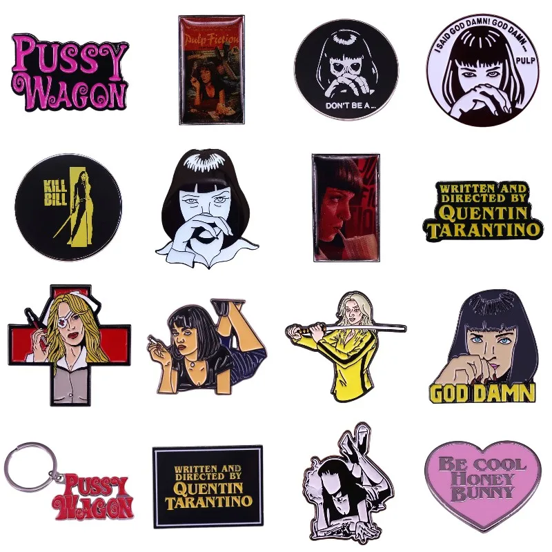 excellent-quality-famous-american-director-quentin-tarantino-movie-enamel-pin-90s-classic-movie-fans-lapel-brooch-gift-wholesale