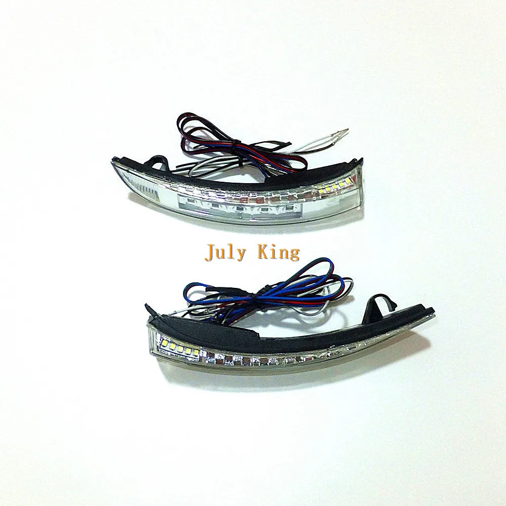 Июля King светодиодный зеркала заднего вида Белый DRL + желтый указатель поворота
