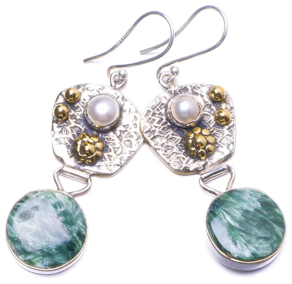 Натуральные двухцветные русские серпантиновые и речные жемчужные Уникальные 925