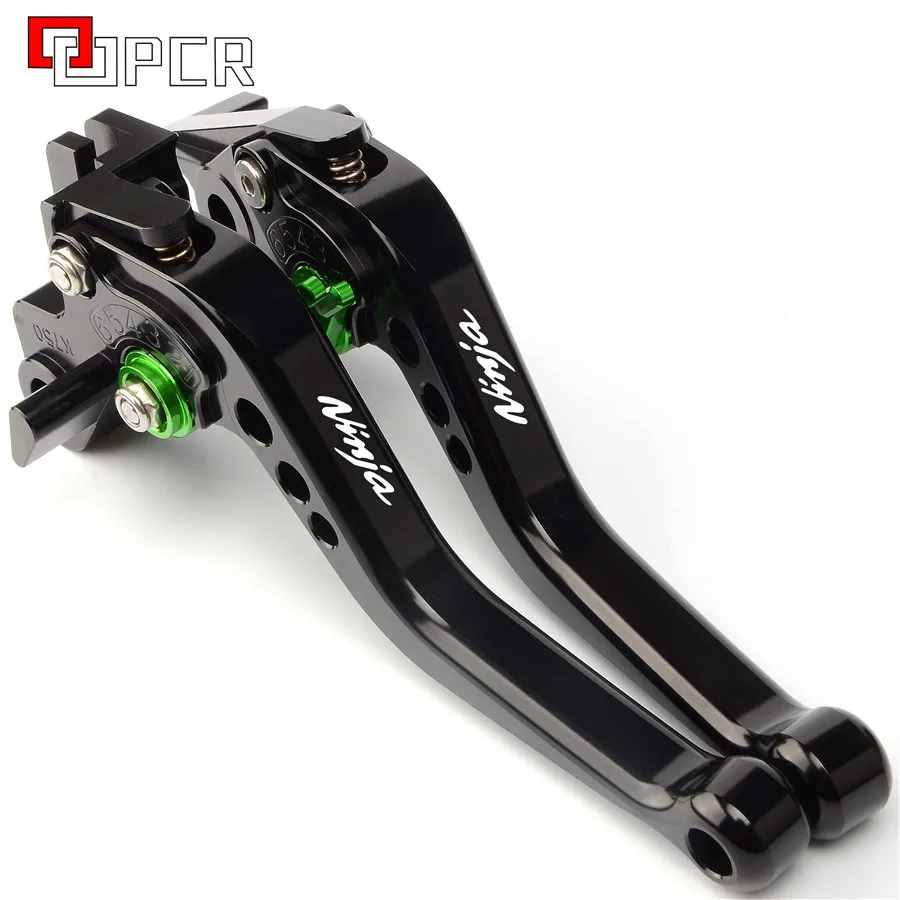 Черно зеленые Запчасти для мотоциклов рычаги тормоза и сцепления Kawasaki NINJA 400R 650R
