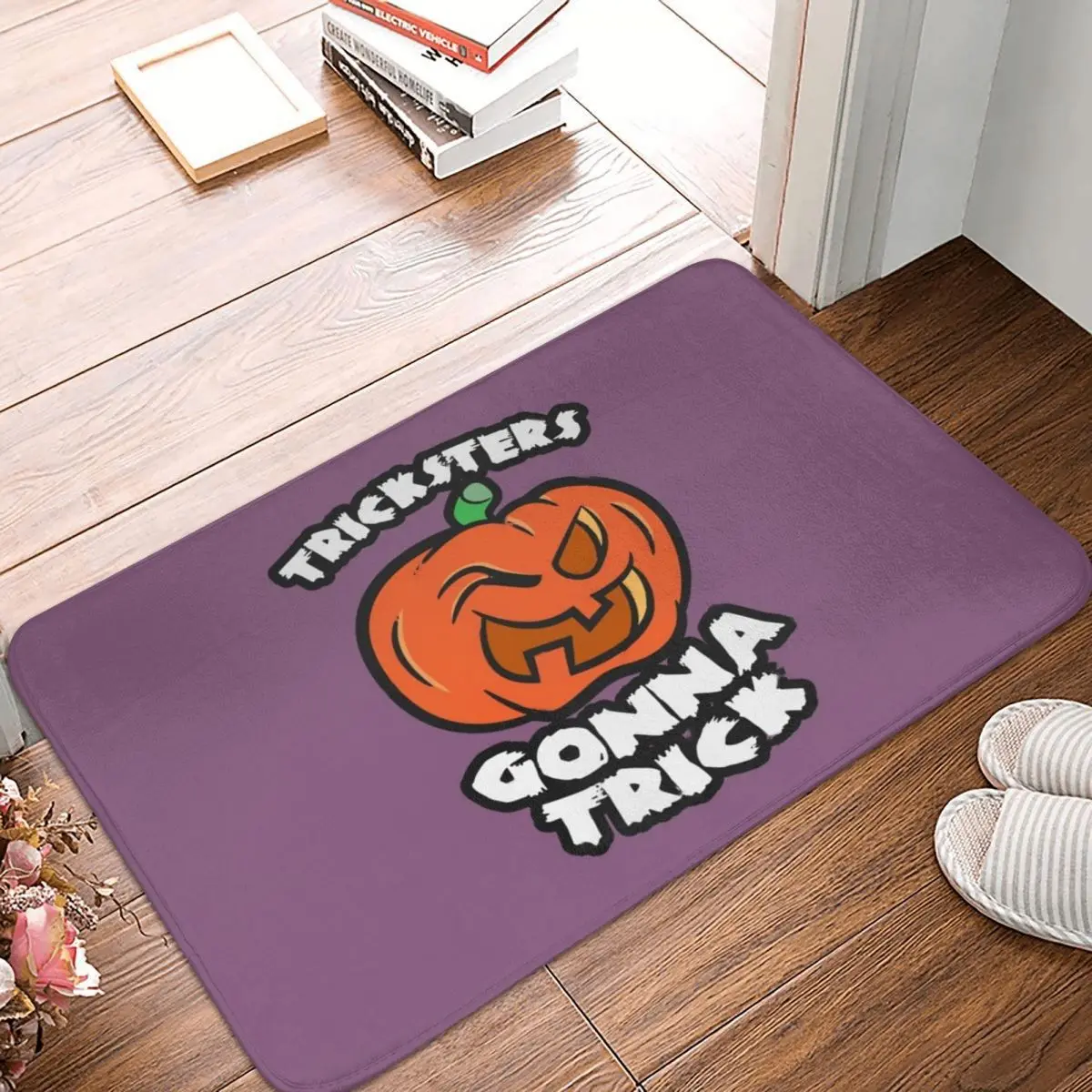 

Halloween Trick Or Treat Pumpkin Trickster Doormat Rug carpet Mat Footpad Anti-slip dustEntrance Kitchen Bedroom balcony Cartoon