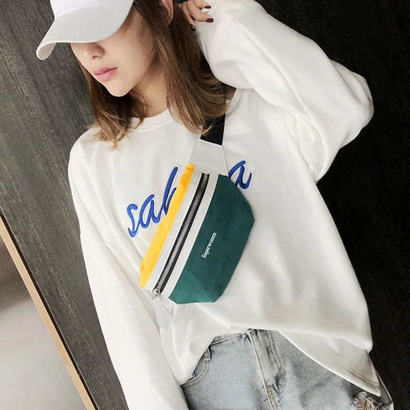 Новая женская поясная сумка модная Женская на бедрах вместительная нагрудная