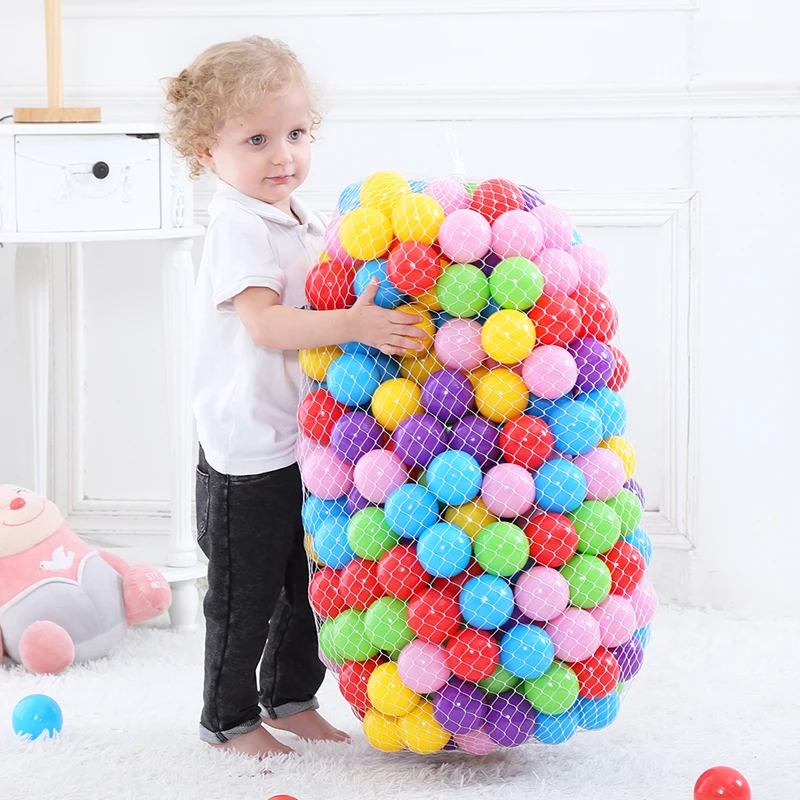 300 Pcs/Bag Inflatable Balls Toys Colorful Pool Eco-Friendly Ocean Wave for Dry Soft Plastic Ball Pit Dia 5.5CM | Игрушки и хобби